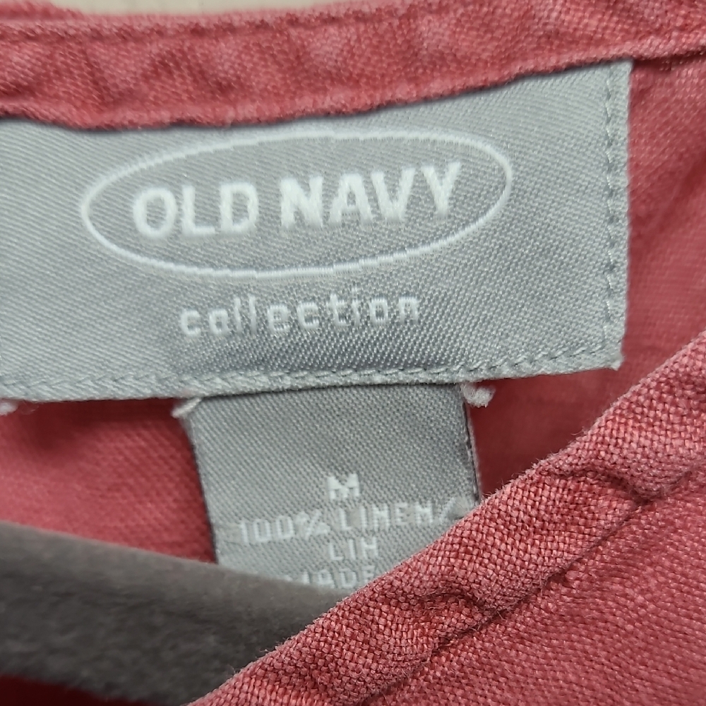 Pink Raspberry Linen V-Neck Tank Top - Picture 2 of 8